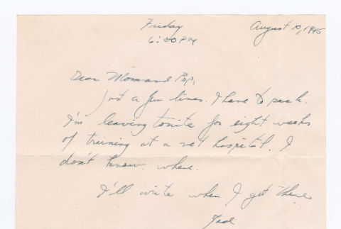 Letter from Tadashi Ishida to Mr. & Mrs. Y Ishida (ddr-densho-535-235)