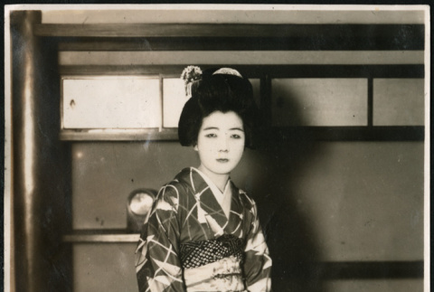 Young woman in kimono (ddr-densho-395-53)