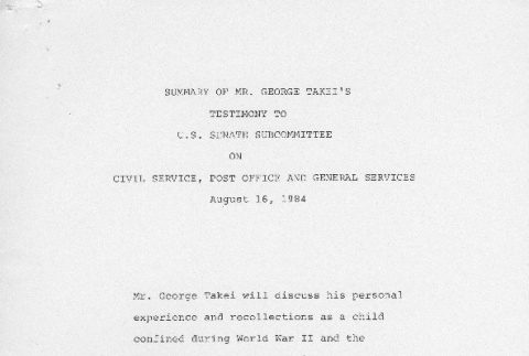 Statement of George Takei (ddr-densho-67-358)
