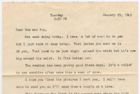 Letter from Tadashi Ishida to Mr. & Mrs. Y Ishida (ddr-densho-535-323)