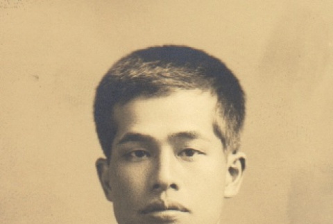 Portrait of Takeo Nakata, a Keio University baseball player (ddr-njpa-4-1325)