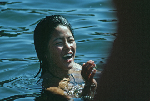 Karen Ota swimming in the lake (ddr-densho-336-1140)