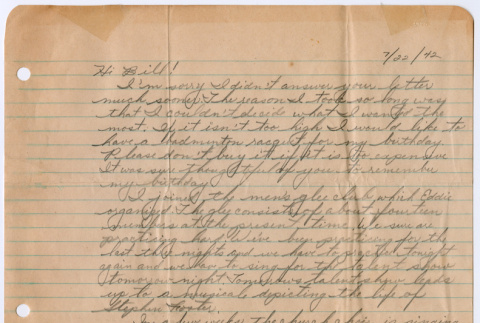 Letter from David Iino to Bill Iino (ddr-densho-368-632)