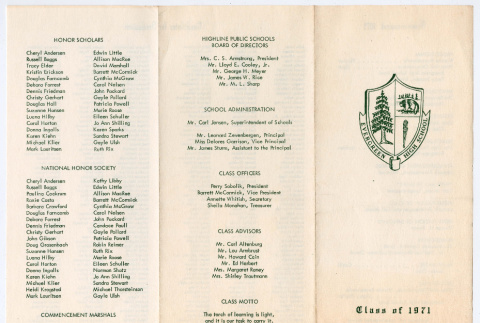 Evergreen High School graduation program (ddr-densho-540-164)
