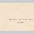 Envelope to Mr. and Mrs. Houston Dunaway (ddr-one-3-130)