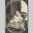 A baby sitting in a chair (ddr-densho-432-169)