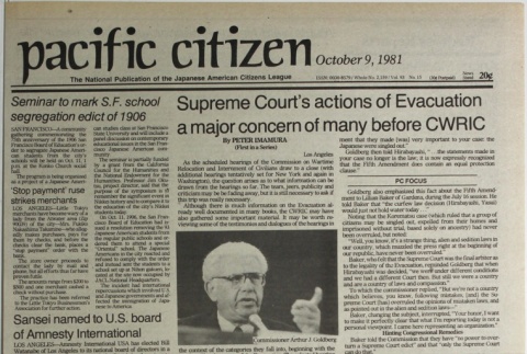 Pacific Citizen, Whole No. 2159, Vol. 93, No. 15 (October 9, 1981) (ddr-pc-53-40)