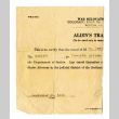 Alien's travel permit (to be used only in cases of terminal departure), WRA-394 (ddr-csujad-38-546)