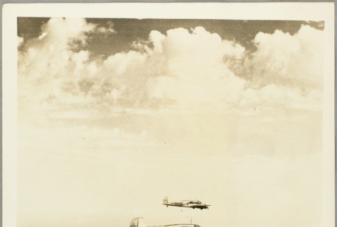 British planes flying over a harbor (ddr-njpa-13-190)
