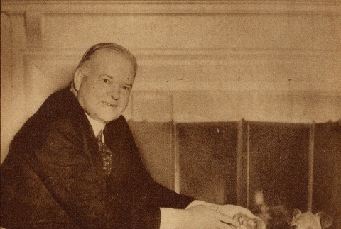 Newspaper clipping regarding Herbert Hoover (ddr-njpa-1-609)