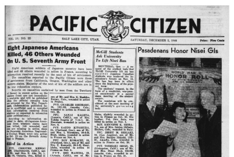 The Pacific Citizen, Vol. 19 No. 22 (December 2, 1944) (ddr-pc-16-49)
