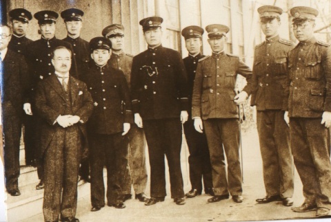Koichi Kido with military school graduates (ddr-njpa-4-385)