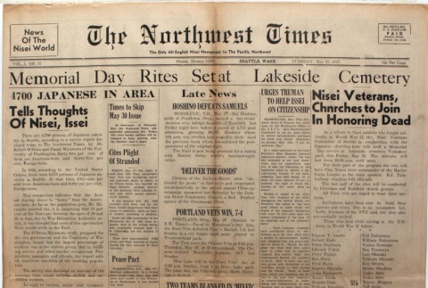 The Northwest Times Vol. 1 No. 37 (May 27, 1947) (ddr-densho-229-25)