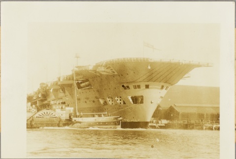 The HMS Ark Royal docked in Portsmouth Harbour (ddr-njpa-13-494)
