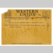 Western Union telegraph from Makoto Okine to S. Okine. August 20, 1946 (ddr-csujad-5-157)