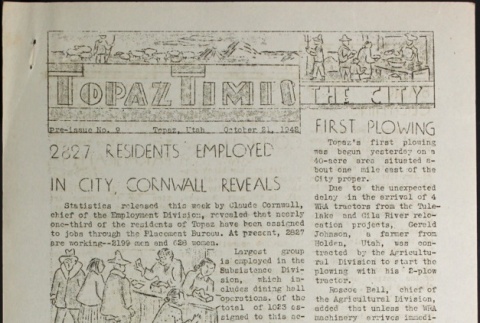 Topaz Times Pre-issue No. 9 (October 21, 1942) (ddr-densho-142-9)