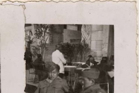 Two men at cafe table (ddr-densho-466-394)