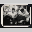 Smokie drinking from two cups (ddr-densho-542-612)