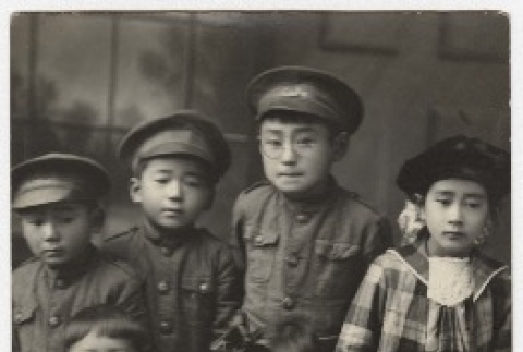 Postcard with Yasui kids on the front (ddr-densho-259-621)