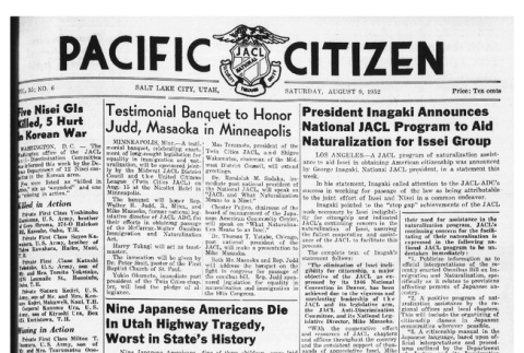 The Pacific Citizen, Vol. 35 No. 6 (August 9, 1952) (ddr-pc-24-32)
