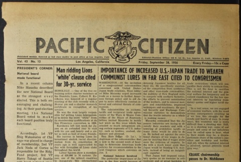 Pacific Citizen, Vol. 43, No. 13 (September 28, 1956) (ddr-pc-28-39)