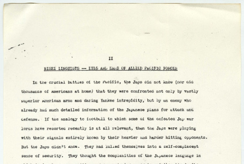 Nisei Linguists -- Eyes and Ears of Allied Pacific Forces (ddr-densho-1007-1384)