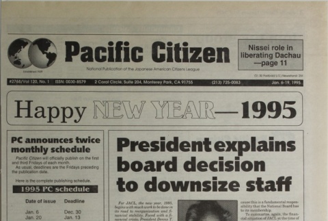 Pacific Citizen, Vol. 120, No. 1 (January 6-19, 1995) (ddr-pc-67-1)