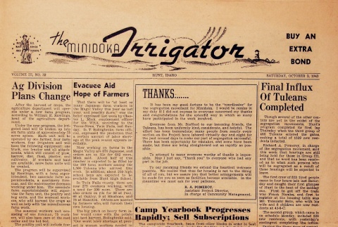 Minidoka Irrigator Vol. III No. 32 (October 2, 1943) (ddr-densho-119-59)