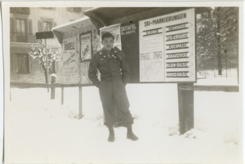 Japanese American soldier in Uri Alps, Switzerland (ddr-densho-201-185)