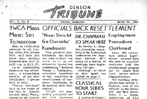 Denson Tribune Vol. I No. 8 (March 26, 1943) (ddr-densho-144-49)