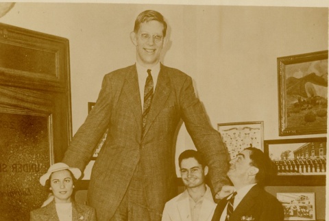 Robert Wadlow standing with three others (ddr-njpa-1-1424)