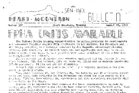 Heart Mountain Sentinel Bulletin No. 337 (August 25, 1945) (ddr-densho-97-532)