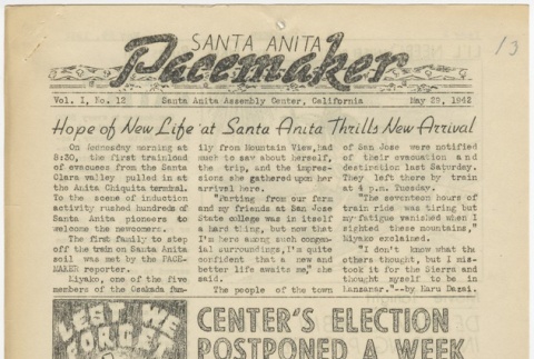 Santa Anita Pacemaker: Vol. 1, No. 12 (May 29, 1942) (ddr-janm-5-12)