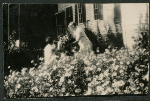 woman and two children outside (ddr-densho-378-711)