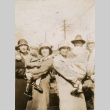 Group photo of four women, a man, and two children (ddr-densho-348-69)