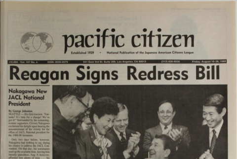 Pacific Citizen, Vol. 107, No. 4 (August 19-26, 1988) (ddr-pc-60-29)