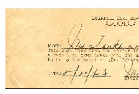 Hospital taxi service permit (ddr-csujad-55-1289)