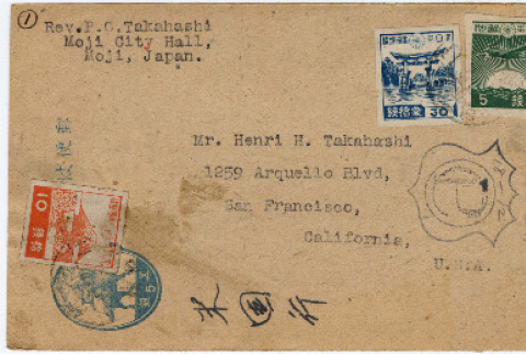 Postcard from Rev. P.O. Takahashi to Henri Takahashi (ddr-densho-422-443)