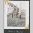 Two men standing by walkway (ddr-densho-434-254)