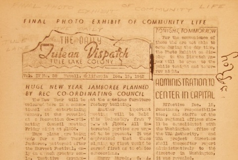 Tulean Dispatch Vol. IV No. 28 (December 15, 1942) (ddr-densho-65-117)
