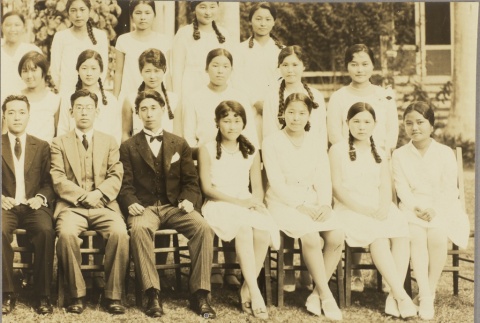 Shunryu Aoyagi with a group of students (ddr-njpa-5-173)