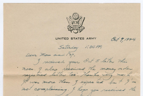 Letter from Tadashi Ishida to Mr. & Mrs. Y Ishida (ddr-densho-535-34)