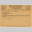 Western Union Telegram to Wakako Domoto from Ralph Carr (ddr-densho-443-213)