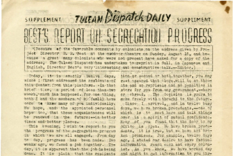 Tulean dispatch daily supplement to vol. 6, no. 30 (ddr-csujad-26-47)