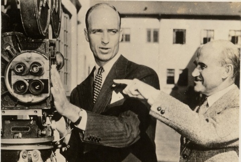 Two men with a movie camera (ddr-njpa-1-1666)