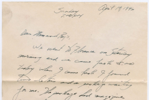 Letter from Tadashi Ishida to Mr. & Mrs. Y Ishida (ddr-densho-535-350)