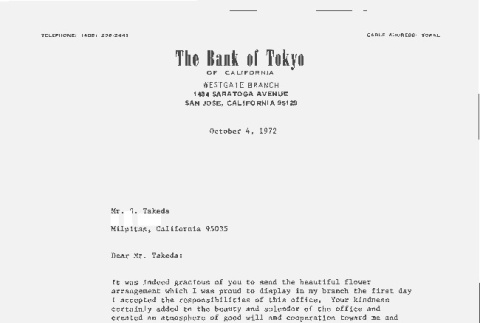 Letter to Shoji Takeda from Mike E. Iwasaki (ddr-densho-501-135)