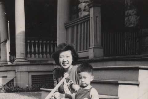 Japanese American woman and child (ddr-csujad-55-2279)