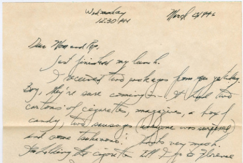 Letter from Tadashi Ishida to Mr. & Mrs. Y Ishida (ddr-densho-535-339)