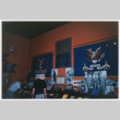 photograph and flag in 442nd RCT exhibit at Smithsonian (ddr-densho-368-260)